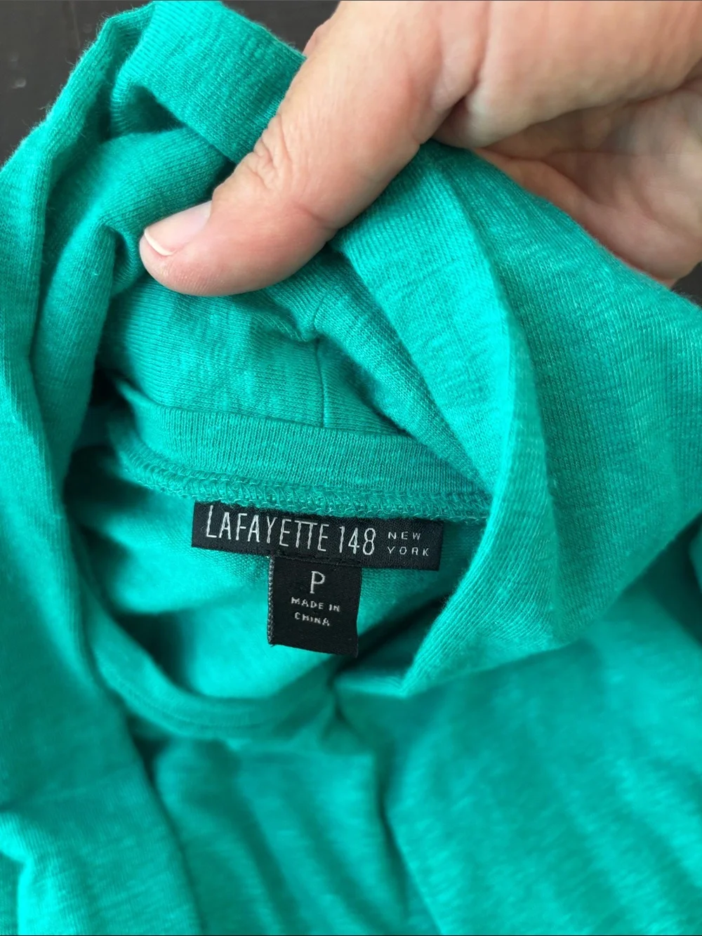 Lafayette 148 NY Draped Open Front Cardigan with Attached Tank Top Green sz P
